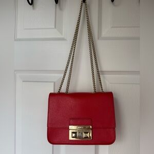 Authentic red FURLA bella mini crossbody Furla small bag